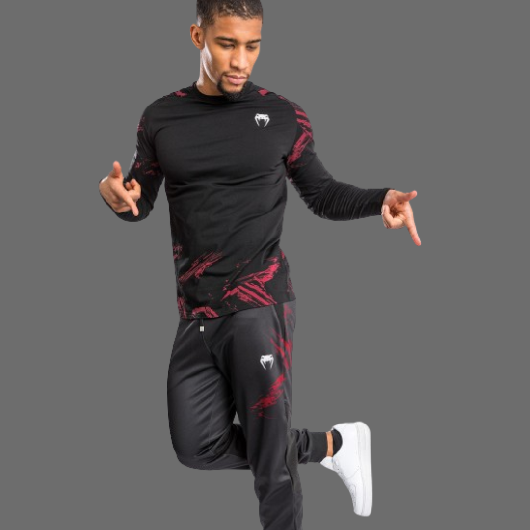 Camisa Manga Larga UFC Authentic Fight Week Black/Red - Talla M