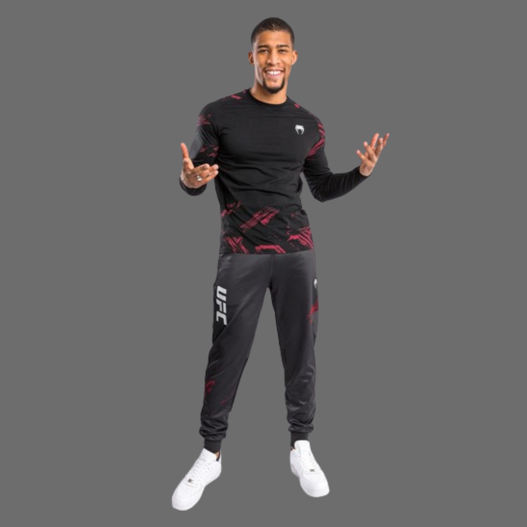 Camisa Manga Larga UFC Authentic Fight Week Black/Red - Talla M