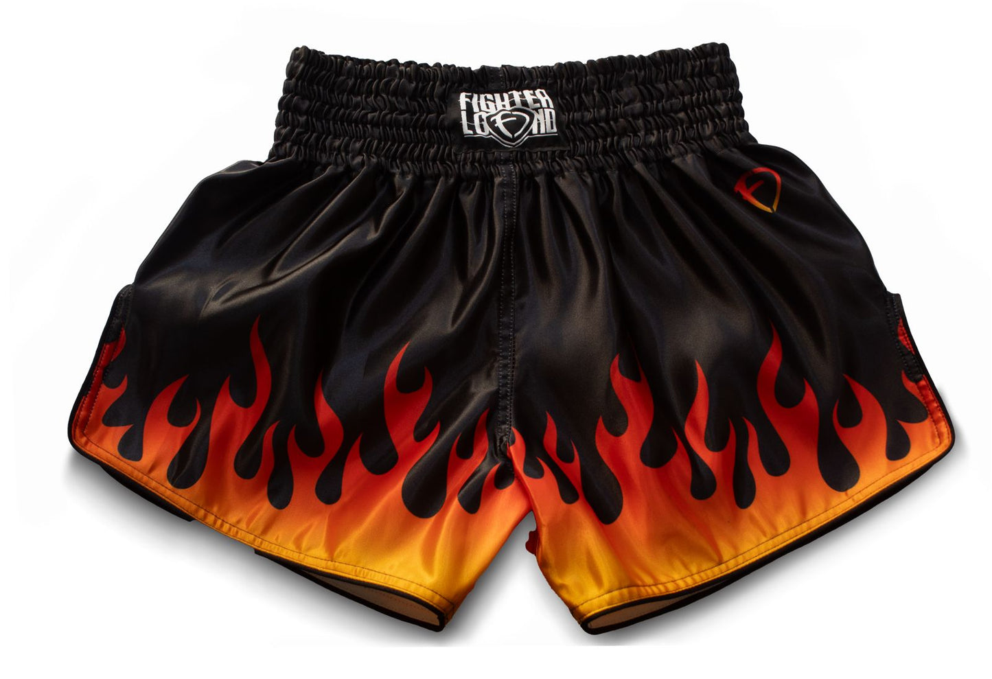 Short Muay Thai Negro flamas - G