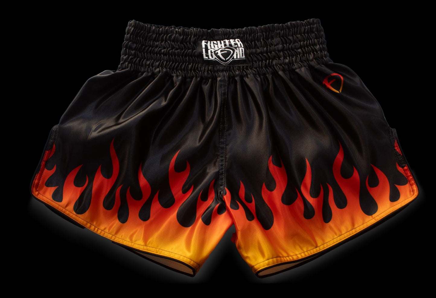Short Muay Thai Negro Flamas - M
