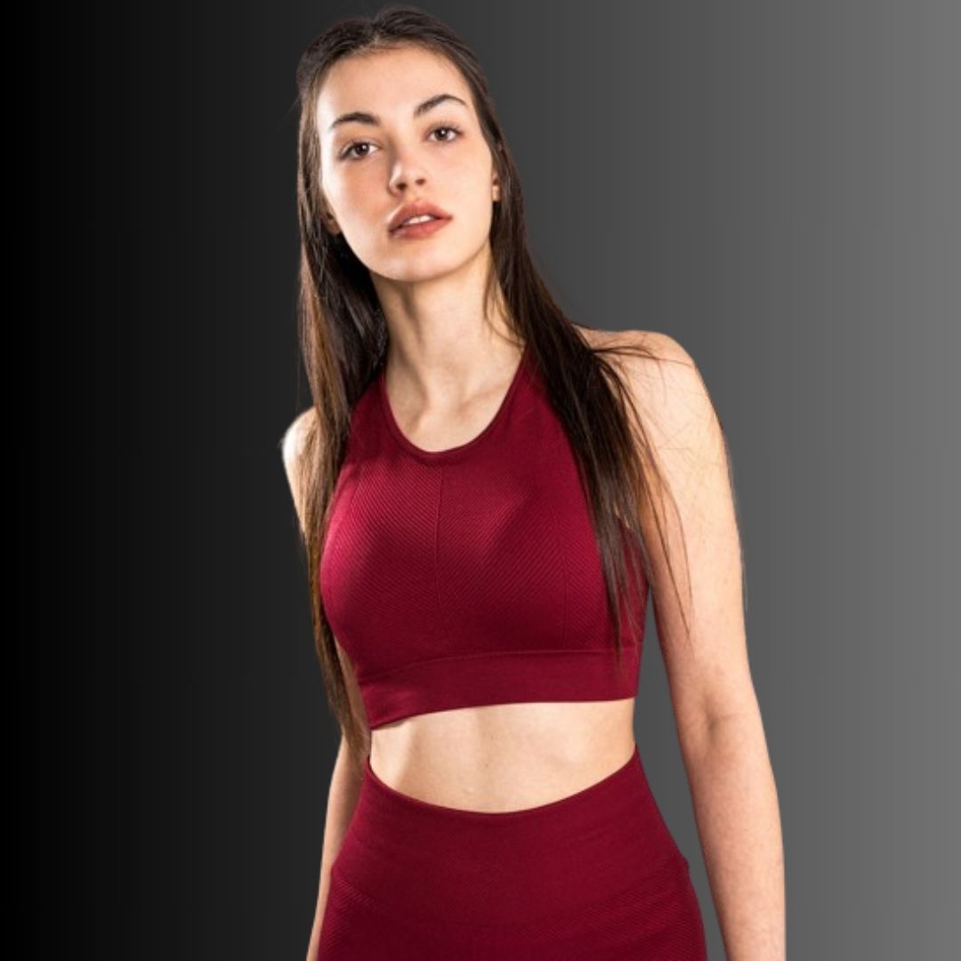 Top Bra Venum Seamless Burgundy - Talla M