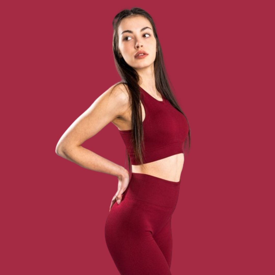 Top Bra Venum Seamless Burgundy - Talla M