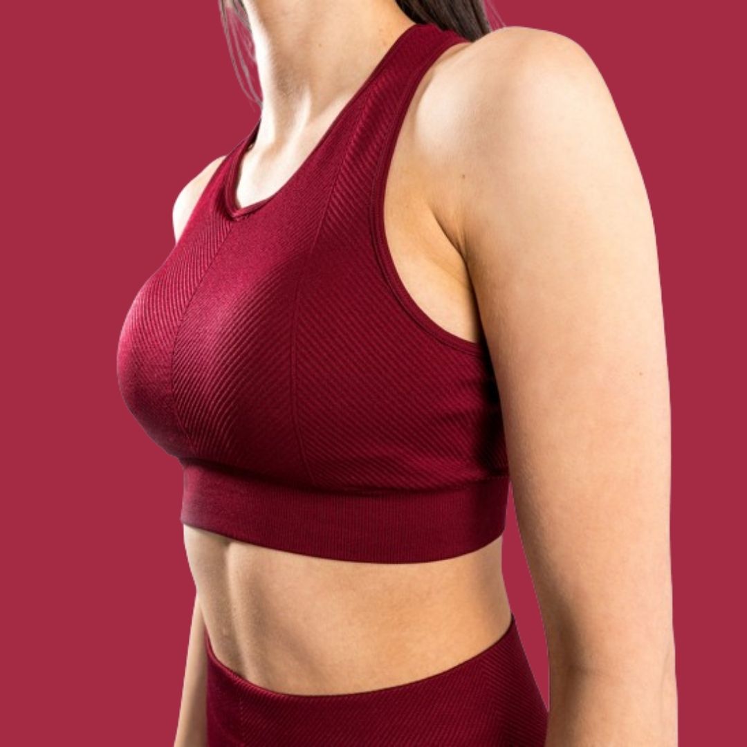 Top Bra Venum Seamless Burgundy - Talla G