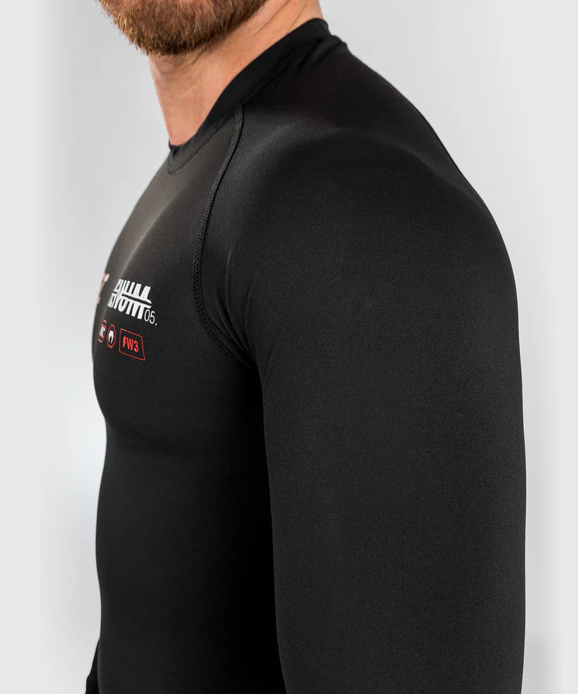 Rashguard Manga Larga UFC Adrenaline Fight Week Performance Black - L